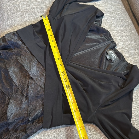 Adrianna Papell Matte Jersey & Hammered Satin Long Maxi Formal Gown Sz 10 - Picture 7 of 9